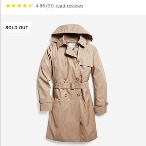 Cole Haan Hooded Trench Coat like new